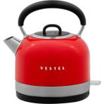 Vestel Kırmızı Retro Su Isıtıcı, Şık ve Pratik Tasarım, Hızlı Isıtma Özelliği - Altın - Turkuaz