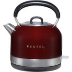 Vestel Retro Bordo 2200 W 1.7 Lt Çelik Kettle
