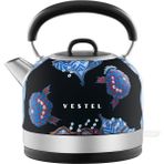 Vestel Retro Siyah Çini Su Isıtıcı ile Şık ve Işlevsel Kullanım - Ahşap