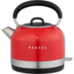 Vestel Şık Kırmızı Retro Su Isıtıcı, Şık ve Kullanışlı Tasarım - Altın - Turkuaz