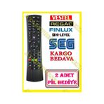 Vestel Uyumlu 3D 4K Kendinden Uydulu Led Tv Kumandası Mor Tuşlu+2Pil