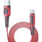 Vestel Venus V3 5580 5020 5040 5570 V4 V5 V6 Şarj Kablosu Micro USB Yassı 1metre 2.4A - Kırmızı - Kırmızı DC01