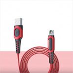Vestel Venus V3 5580 5020 5040 5570 V4 V5 V6 Şarj Kablosu Micro USB Yassı 1metre 4A DC24 - Kırmızı - Kırmızı DC24