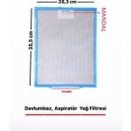 Vestel White Daisy Davlumbaz Aspiratör 28,3 x 35,5 cm Alüminyum Yağ Filtresi - 1 adet