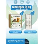 vet advice Kedi Köpek Iç Dış 2'li Bitkisel Tabet Damla Set Parazit&herbal Formül