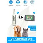 vet advice Kedi Köpek Iç Dış Tablet Damla Deri Tüy Bitkisel Parazit Bakım Seti