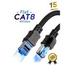Vetech CAT8 Ethernet Kablosu Premium LAN Kablo 40Gbps 2000MHz İnternet Kablosu PC Laptop, PS5/4 (15 Metre)