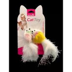 Vetinova Papyonlu Tüylü Peluş Fare Kedi Oyuncağı