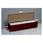 Vetra Chester Model Bordo Sandıklı Puf - Kapitoneli Model 140cm Sandıklı Bank