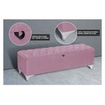 Vetra Chester Model Pembe Sandıklı Puf - Kapitoneli Model 140cm Sandıklı Bank