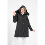 Vetre 1016 Siyah Kapitone 95 cm Büyük Beden Kadın Mont