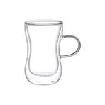 Vetro Borosilikat Çift Camlı Kulplu Çay Bardağı 150ML (2AD) - 0 - Siyah - 0 - 200 ml
