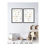 Vetro Design 21x30 cm Siyah Harfler ve Rakamlar Çocuk Odası