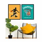 Vetro Design Basketbol 30x40 cm Siyah Çerçeveli Tablo