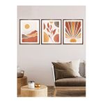 Vetro Design Doğa 40x50 cm Ceviz Çerçeveli Tablo Seti