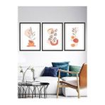 Vetro Design Noktalı Çiçekler 40x50 cm Siyah Çerçeveli Tablo
