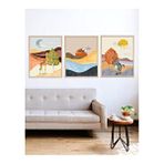 Vetro Design Renkli Manzaralar 21x30 cm Natural Çerçeveli Tablo