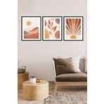 Vetro Design Vetro Design Doğa Ahşap Çerçeveli Tablo Set (30x40 cm) VTST-335 Siyah