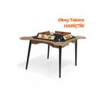 VETROWOOD Okey Masası – 4 Kişilik Oyun Masası Ceviz Desenli (Sandalyesiz)