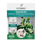 Vet's Best Köpek 120 ml Ağız ve Diş Bakım Spreyi + 2x16 cm Diş Temizleyici Halat Top