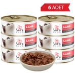 Vet's Plus Optimal Nutrition Kuzu Etli Tahılsız 6x85 gr Kedi Konservesi
