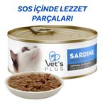 Vet's Plus Optimal Nutrition Sardalya Balıklı 85 gr Tahılsız Kedi Konservesi