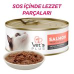 Vet's Plus Optimal Nutrition Somon Balıklı 85 gr Tahılsız Kedi Konservesi