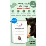 vettoptan 3 Adet Anne Sütü Destekli Yavru Kedi Süt Tozu 200 gr Kedi Bebek Kedi Mama