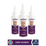 Veturel Günlük Kedi Yüz Temizleme Kulak Burun Göz Ağız Çene Aknesi Gözyaşı Lekesi Bakım Spreyi 3X100ML