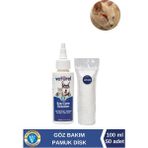 Veturel Kedi Göz Temizleme Solüsyonu Gözyaşı Lekesi 100ML Disk Pamuk 50LI