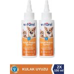 Veturel Köpek Kulak Temizleme Solüsyonu Kedi Kulak Uyuzu Kir Enfeksiyon Kaşıntı Koku Önleyici Damla 2x100ml