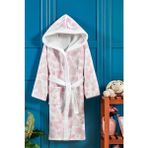 Vevien Home Pink Flower Dijital Baskılı Çocuk Bornozu 5- 6 Yaş - 5 - 6 Yaş - Açık Pembe