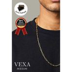 Vexa Aksesuar Ithal Ataç Zincir Kararmaz Çelik Kolye Unisex Altın & Gümüş Renk Minimal Şık Kolye - 65 cm