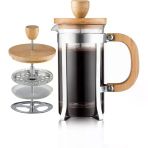 Vexor Ahşap Detaylı 600 Ml Cam French Press