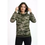 Vexor Kamuflaj Desenli 2 İplik 4 Mevsim Kapüşonlu Kanguru Cepli Hoodie Sweatshirt - Kamuflaj