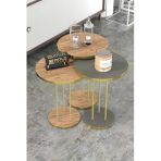 Vexor Zigon Sehpa Terra Gold Ceviz Antrasit Trr01