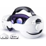 Vexora Global Meta Quest 2 / 3 / 3s Uyumlu Vr Baş Bandı – Ayarlanabilir Elite Strap, Basıncı Azaltan Kayış ,VR Gözlük Değildir. - Beyaz
