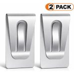 VEXORA GLOBAL Para Klipsi (Money Clip) – Nakit ve Kredi Kartı Için, Paslanmaz Çelik, Slim & Hafif Tasarım - 2 Pack