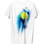 Vexshirt Erkek Tenis Temalı Regular Tişört - Beyaz