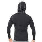 vf VFIT Erkek Uzun Kollu Sıkıştırma elastik Tişört Spor Fitness Koşu Spor Salonu Nefes Çabuk Kuruyan (Siyah cap, M)