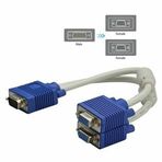 VGA 2li çoklayıcı Y splitter kablo 1erkek to 2 dişi vga kablo