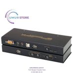 VGA Cat 5 KVM (Keyboard/Video Monitor/Mouse) Mesafe Uzatma Cihazı, Ses (hoparlör ve mikrofon) bağlan