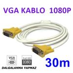 VGA Kablo Full HD Projeksiyon LCD Monitör Görüntü Kablosu 30mt