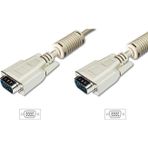 VGA Monitör Kablosu, DSUB 15 erkek <=> DSUB 15 erkek, 3 metre, CU, 3Coax/7C, AWG28, 2x ferrite