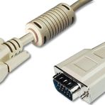 VGA Monitör Uzatma Kablosu, DSUB 15 erkek <=> DSUB 15 dişi, 3CF7C, AWG 28/30, 1.8 metre, bej r