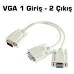 VGA TO 2 VGA 25 CM KABLO-LALE VGA KABLO VGA ÇOKLAYICI 2Lİ Y KABLO