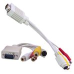VGA TO 3RCA + S VİDEO 15 CM ÇEVİRİCİ KABLO (AVD-180)