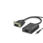 Vga To Hdmi Dişi Ses Çıkışlı Görüntü Dönüştürücü 1080P - Siyah Hdx7874