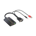 Vga To Hdmi Kablo Dönüştürücü 4443P Laptop Pc Görüntü Ve Ses Çevirici