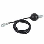 VGEBY 1.4 M Spor Kasnak Kablosu, Triceps Biceps Omuz Için Yüksek Mukavemetli Kasnak Kablo Tel Halat Eki Değiştirme (BLACK)
